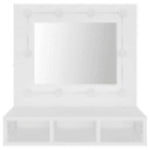 Speilskap Med Led Hvit 60X31,5X62 Cm