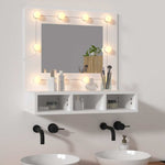 Speilskap Med Led Hvit 60X31,5X62 Cm