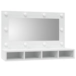 Speilskap Med Led Hvit 90X31,5X62 Cm
