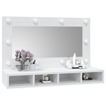 Speilskap Med Led Hvit 90X31,5X62 Cm