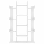 Bokhylle Hvit 86X25,5X140 Cm Konstruert Tre
