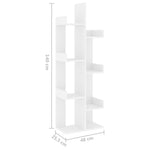 Bokhylle Hvit 48X25,5X140 Cm Konstruert Tre