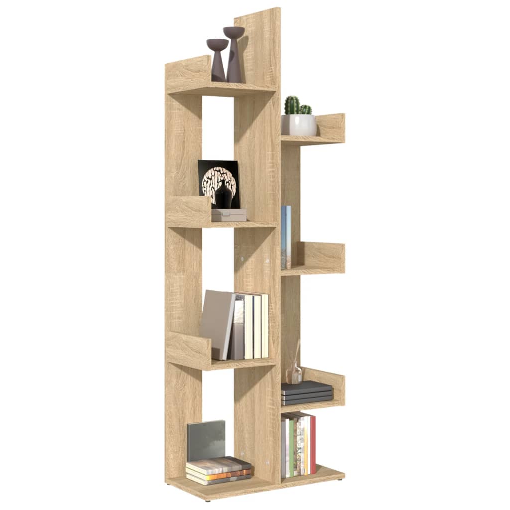 Bokhylle Sonoma Eik 48X25,5X140 Cm Konstruert Tre