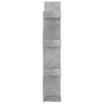 Bokhylle Betonggrå 48X25,5X140 Cm Konstruert Tre