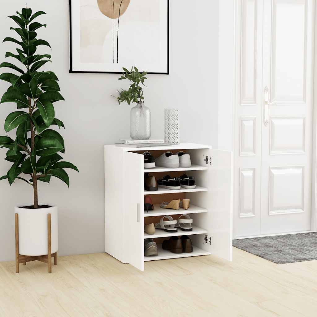 Skoskap Hvit 60X35X70 Cm Konstruert Tre