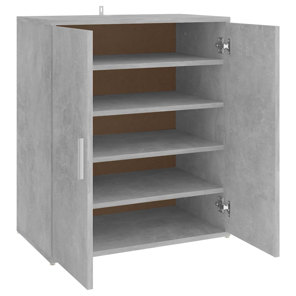 Skoskap Betonggrå 60X35X70 Cm Konstruert Tre