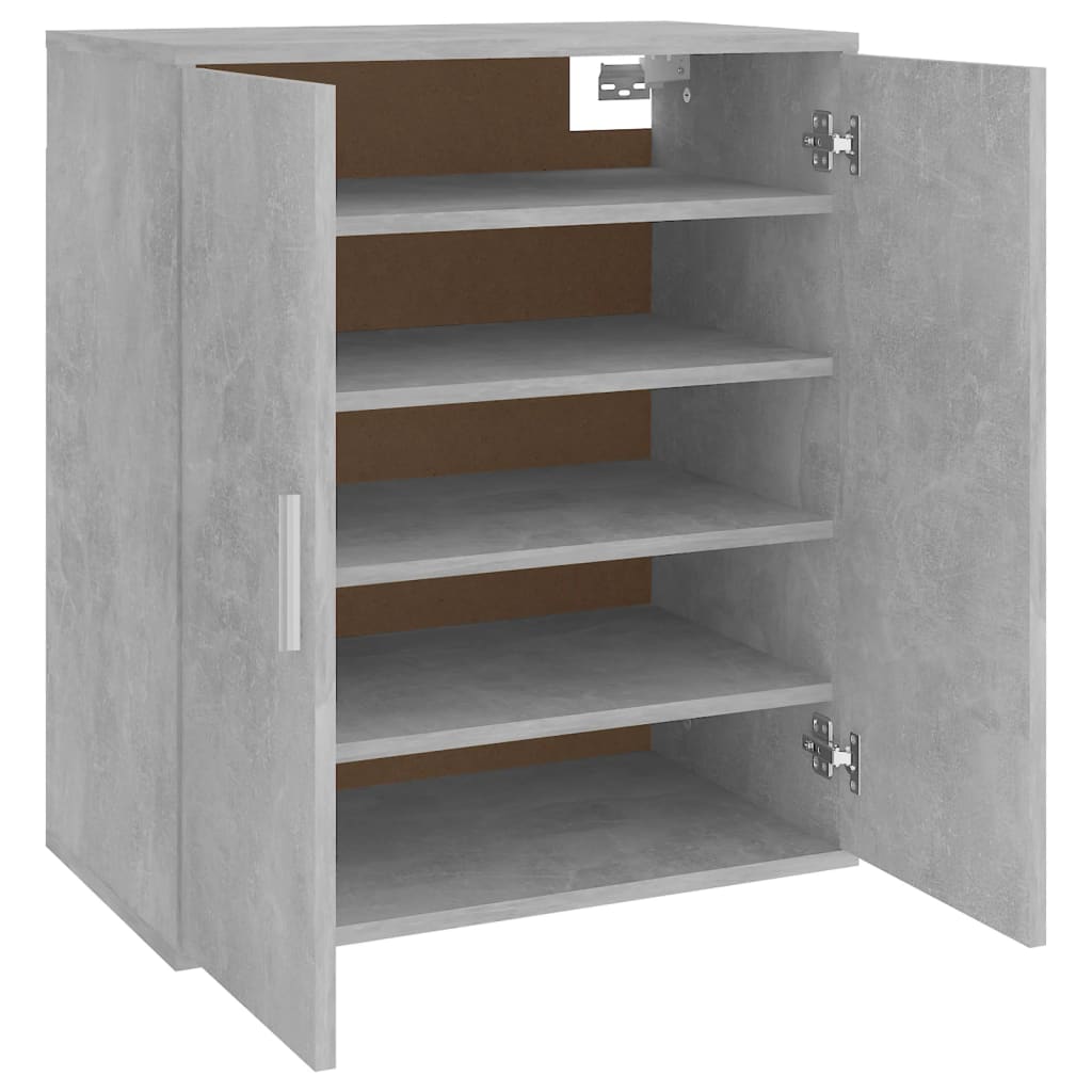 Skoskap Betonggrå 60X35X70 Cm Konstruert Tre