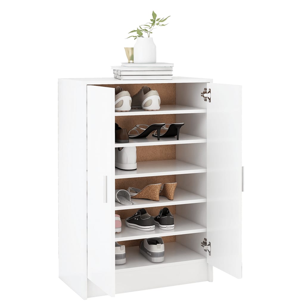 Skoskap Hvit 60X35X92 Cm Konstruert Tre