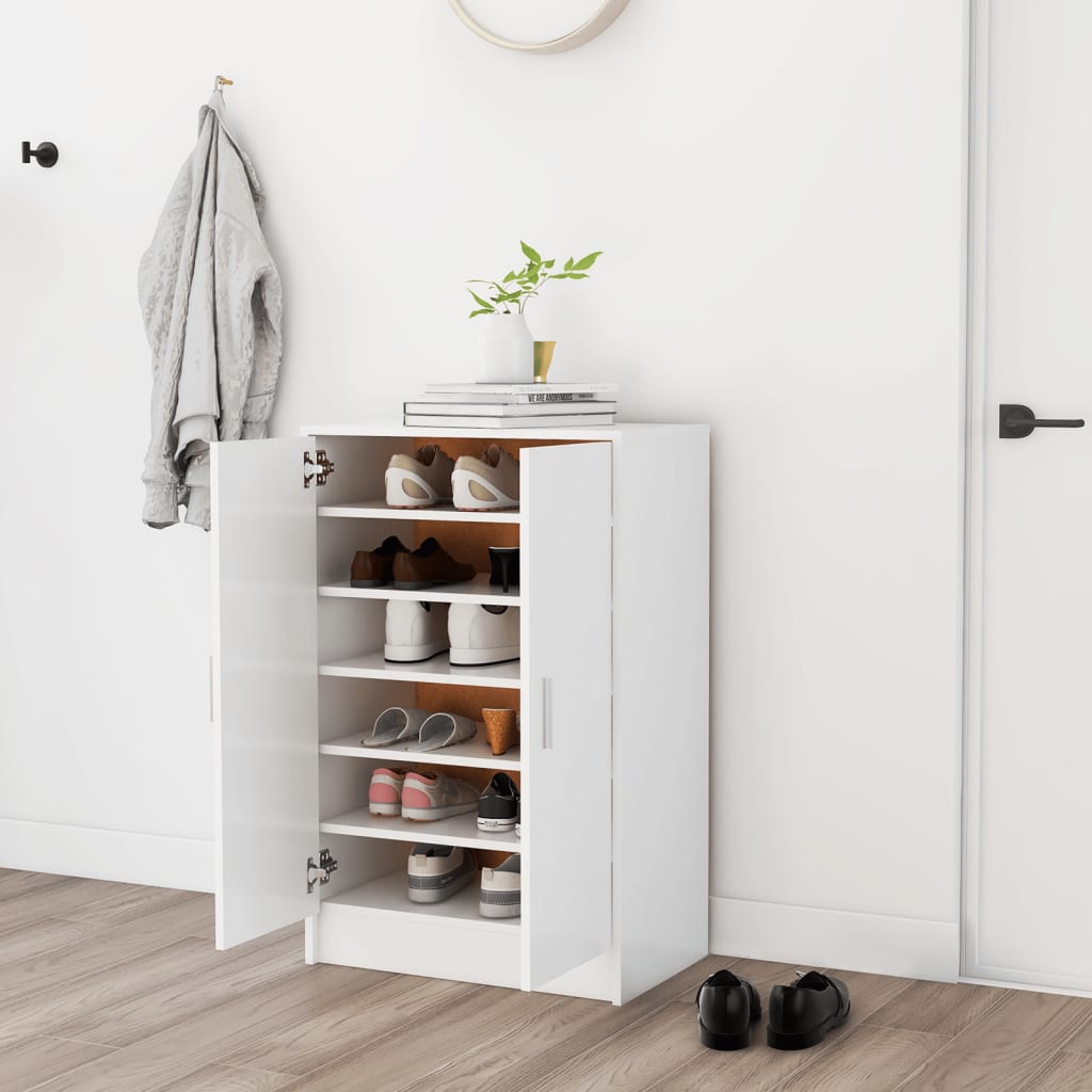 Skoskap Hvit 60X35X92 Cm Konstruert Tre