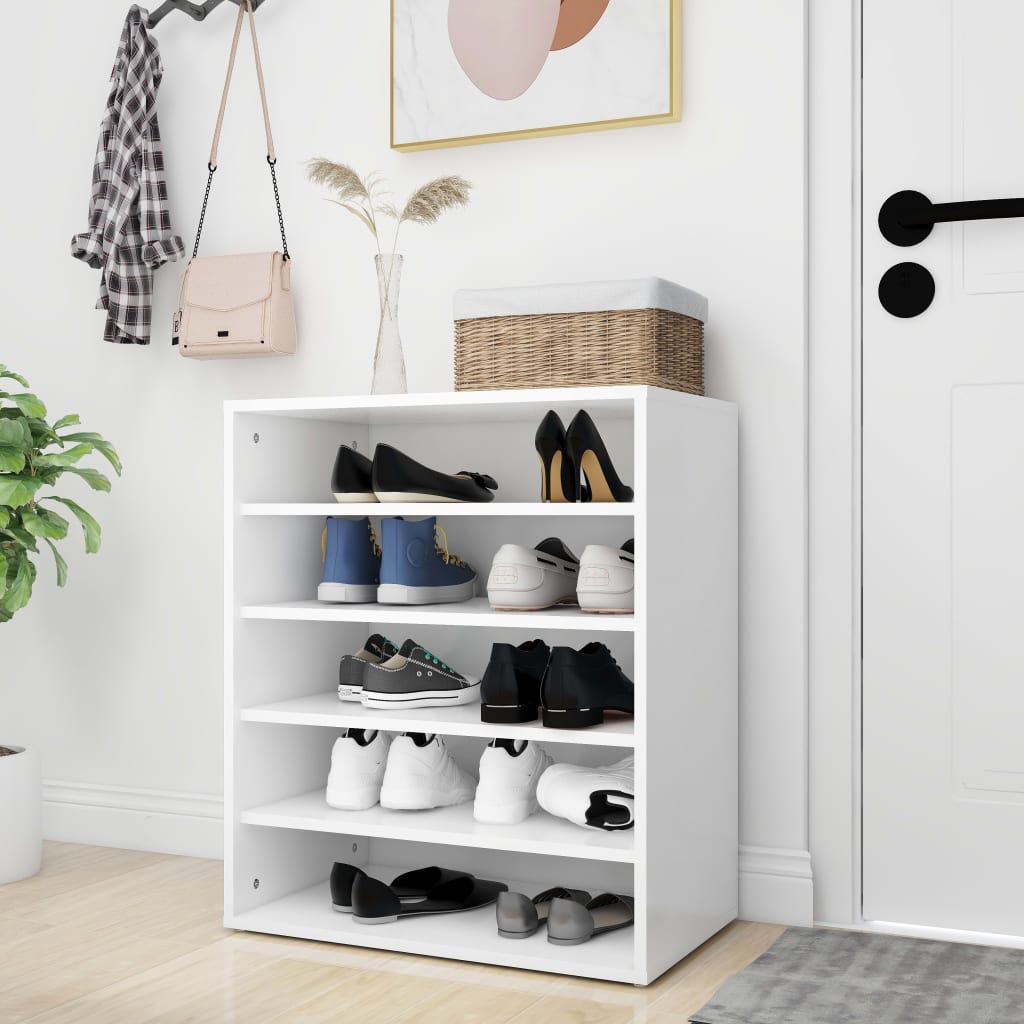 Skoskap Hvit 60X35X70 Cm Konstruert Tre