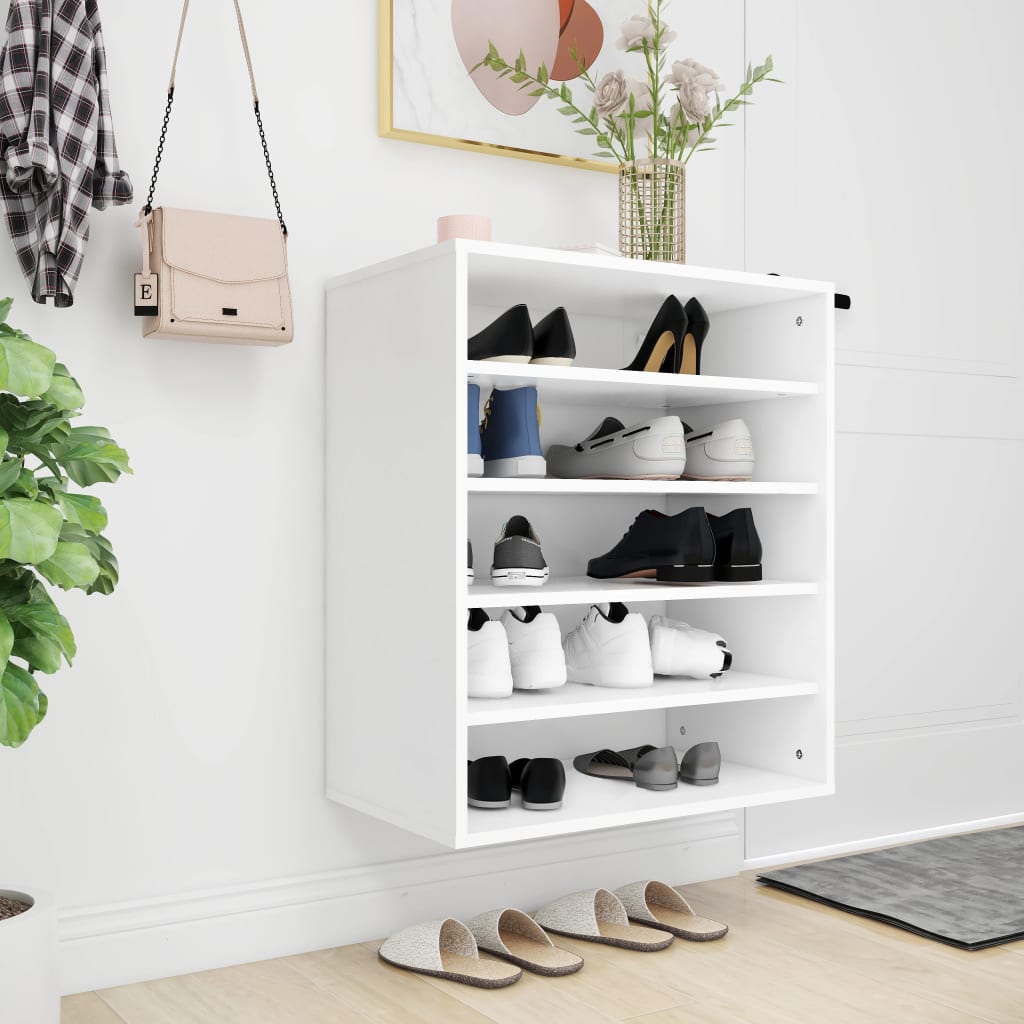 Skoskap Hvit 60X35X70 Cm Konstruert Tre