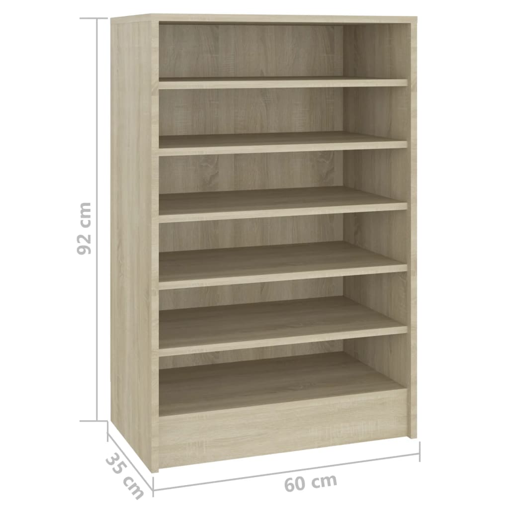 Skoskap Sonoma Eik 60X35X92 Cm Konstruert Tre