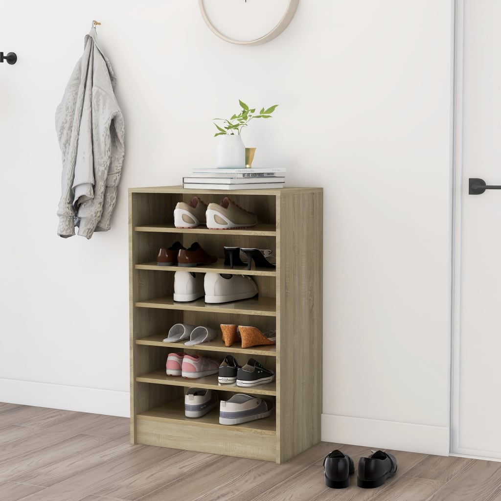 Skoskap Sonoma Eik 60X35X92 Cm Konstruert Tre
