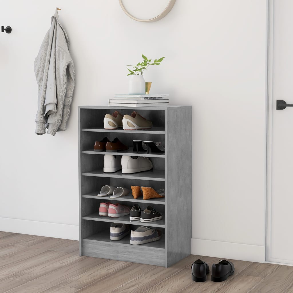 Skoskap Betonggrå 60X35X92 Cm Konstruert Tre