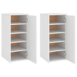 Skoskap Hvit 2 Stk 32X35X70 Cm Sponplate