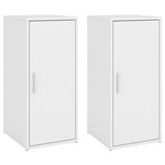 Skoskap Hvit 2 Stk 32X35X70 Cm Sponplate