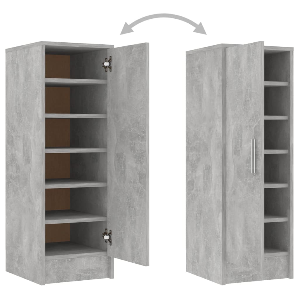 Skoskap Betonggrå 32X35X92 Cm Konstruert Tre