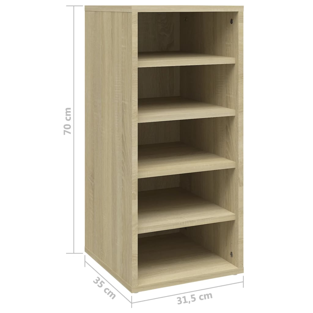 Skoskap Sonoma Eik 31,5X35X70 Cm Konstruert Tre
