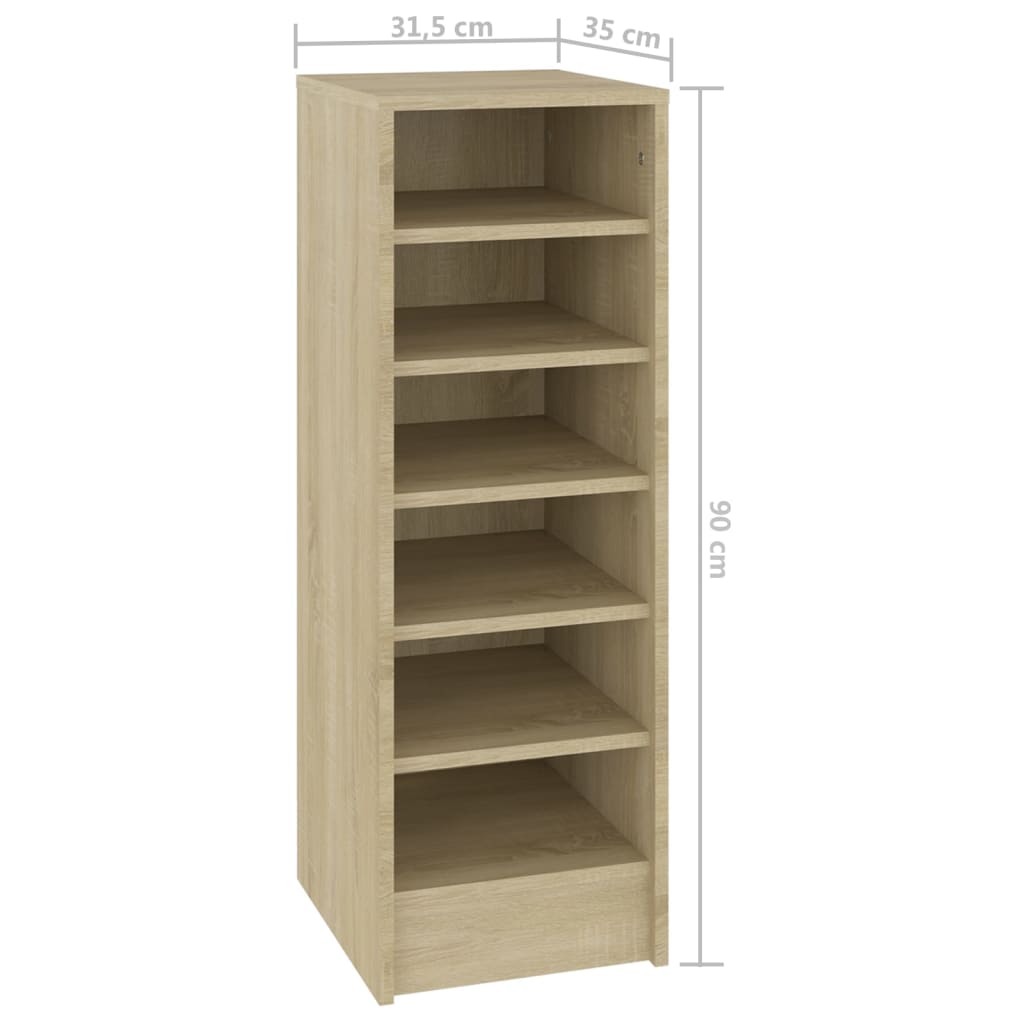 Skoskap Sonoma Eik 31,5X35X90 Cm Konstruert Tre