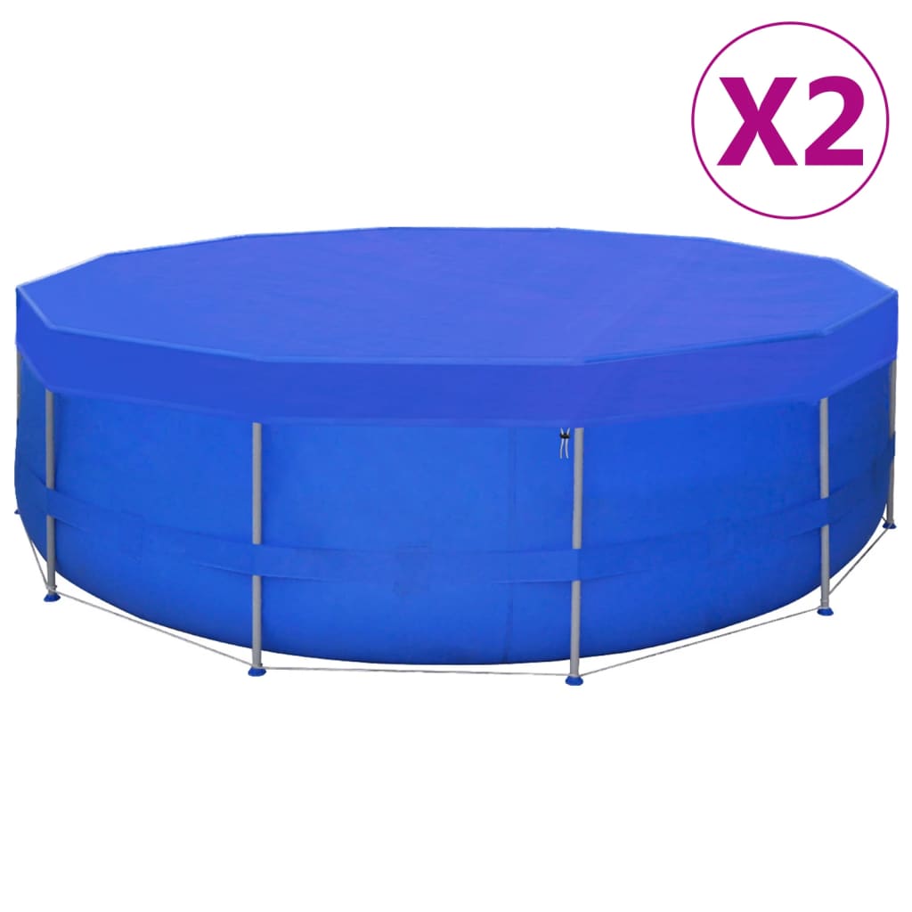 Bassengtrekk 2 Stk Pe Rund 460 Cm 90 G/M²