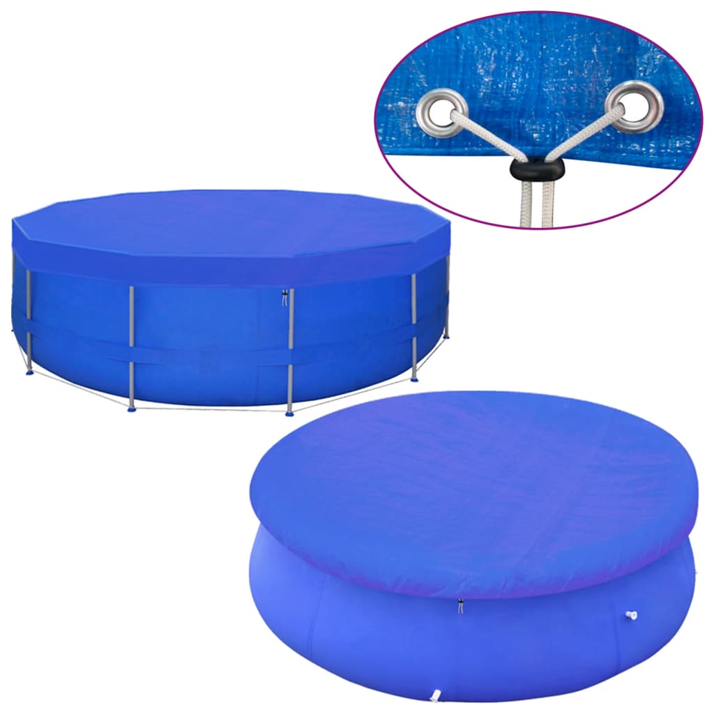 Bassengtrekk 2 Stk Pe Rund 460 Cm 90 G/M²