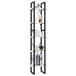 Bokhylle 5 Etasjer Hvit 40X30X175 Cm Heltre Furu