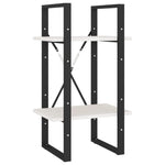 Bokhylle 5 Etasjer Hvit 40X30X175 Cm Heltre Furu