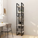 Bokhylle 5 Etasjer Hvit 40X30X175 Cm Heltre Furu