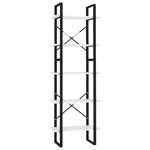 Bokhylle 5 Nivåer Hvit 60X30X175 Cm Konstruert Tre