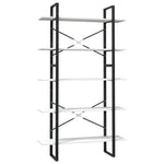 Bokhylle 5 Nivåer Hvit 100X30X175 Cm Heltre Furu