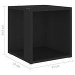 Sidebord Svart 33X33X34,5 Cm Konstruert Tre