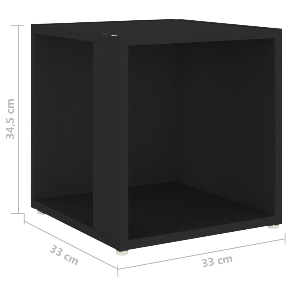 Sidebord Svart 33X33X34,5 Cm Konstruert Tre