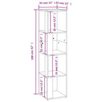 Hjørneskap Sonoma Eik 33X33X132 Cm Konstruert Tre