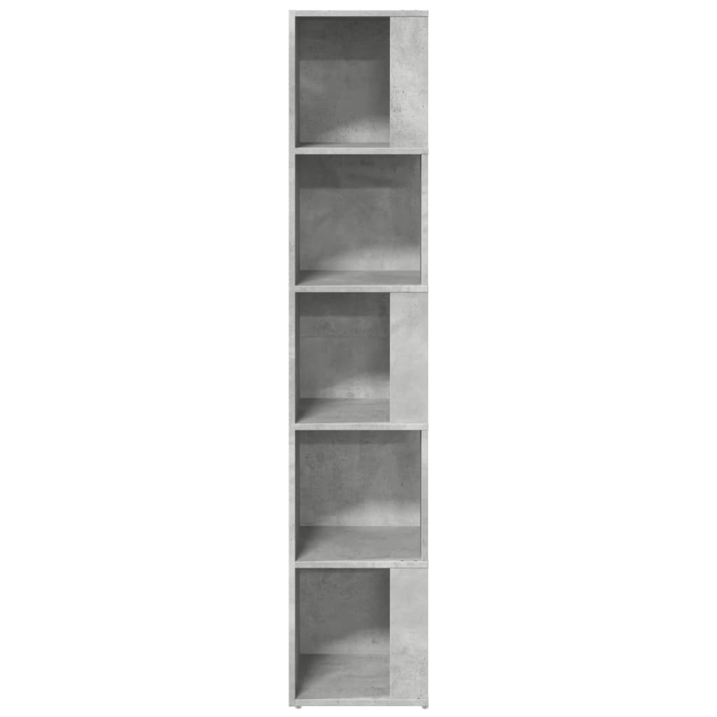 Hengende Hjørneskap Betonggrå 33X33X164,5 Cm Konstruert Tre