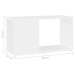 Tv-Benk Hvit 60X24X32 Cm Konstruert Tre
