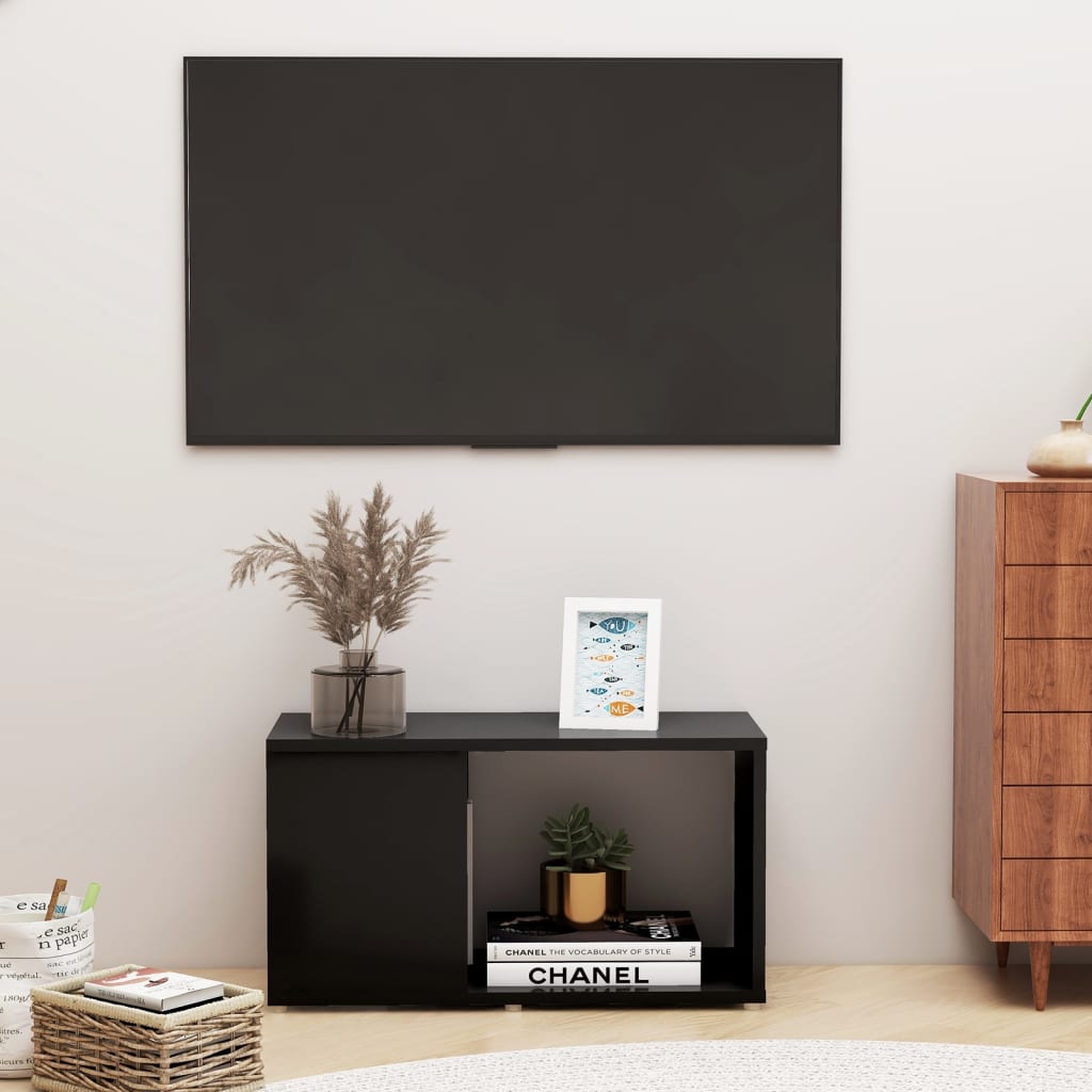 Tv-Benk Svart 60X24X32 Cm Konstruert Tre