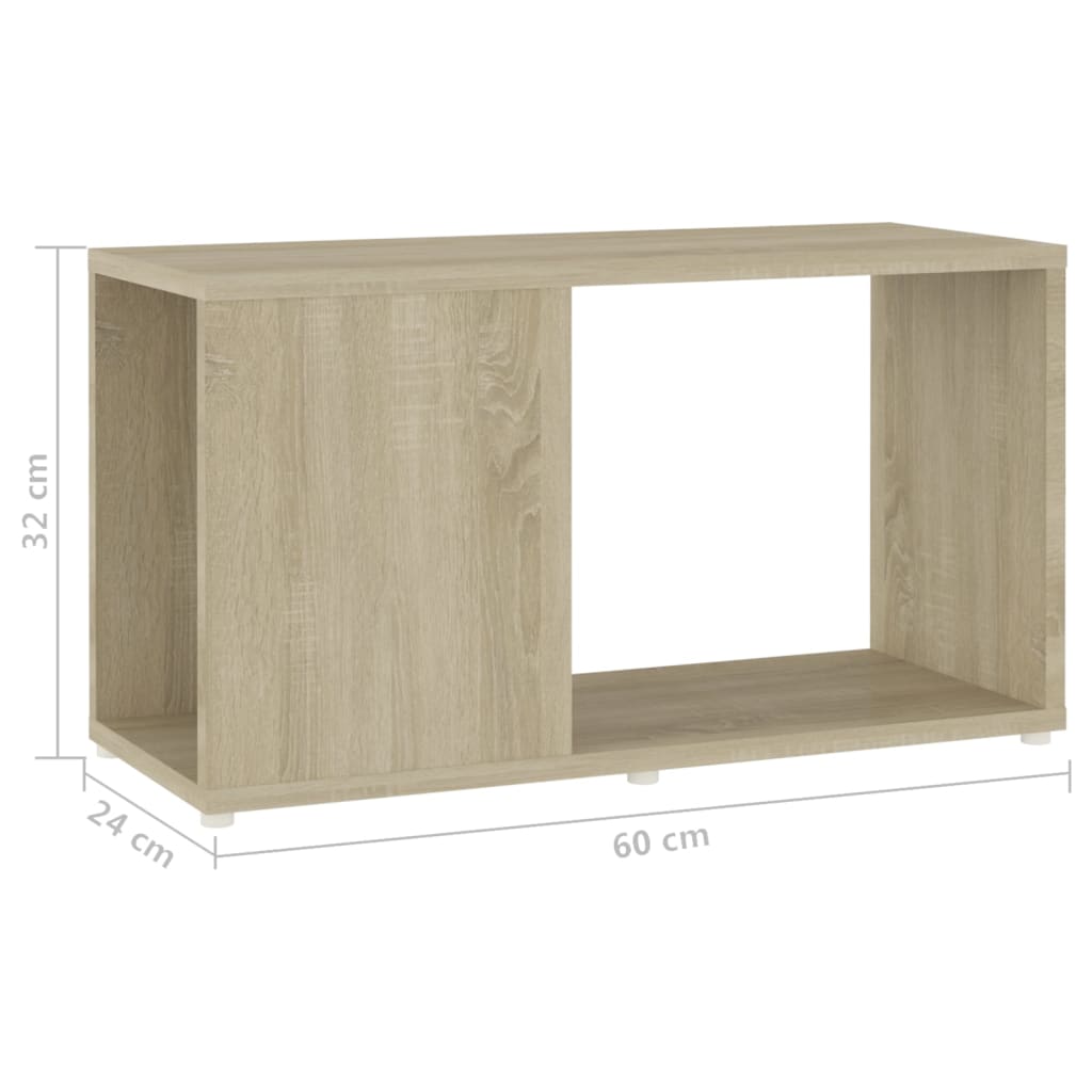 Tv-Benk Sonoma Eik 60X24X32 Cm Konstruert Tre