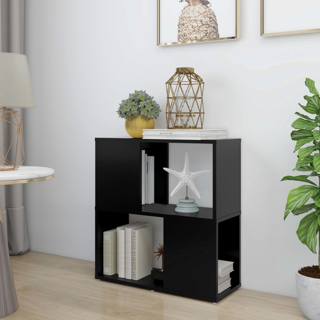 Bokhylle Svart 60X24X63 Cm Konstruert Tre