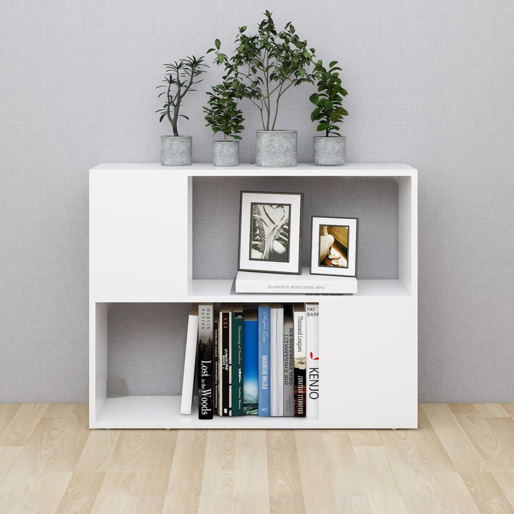 Tv-Benk Hvit 80X24X63 Cm Konstruert Tre