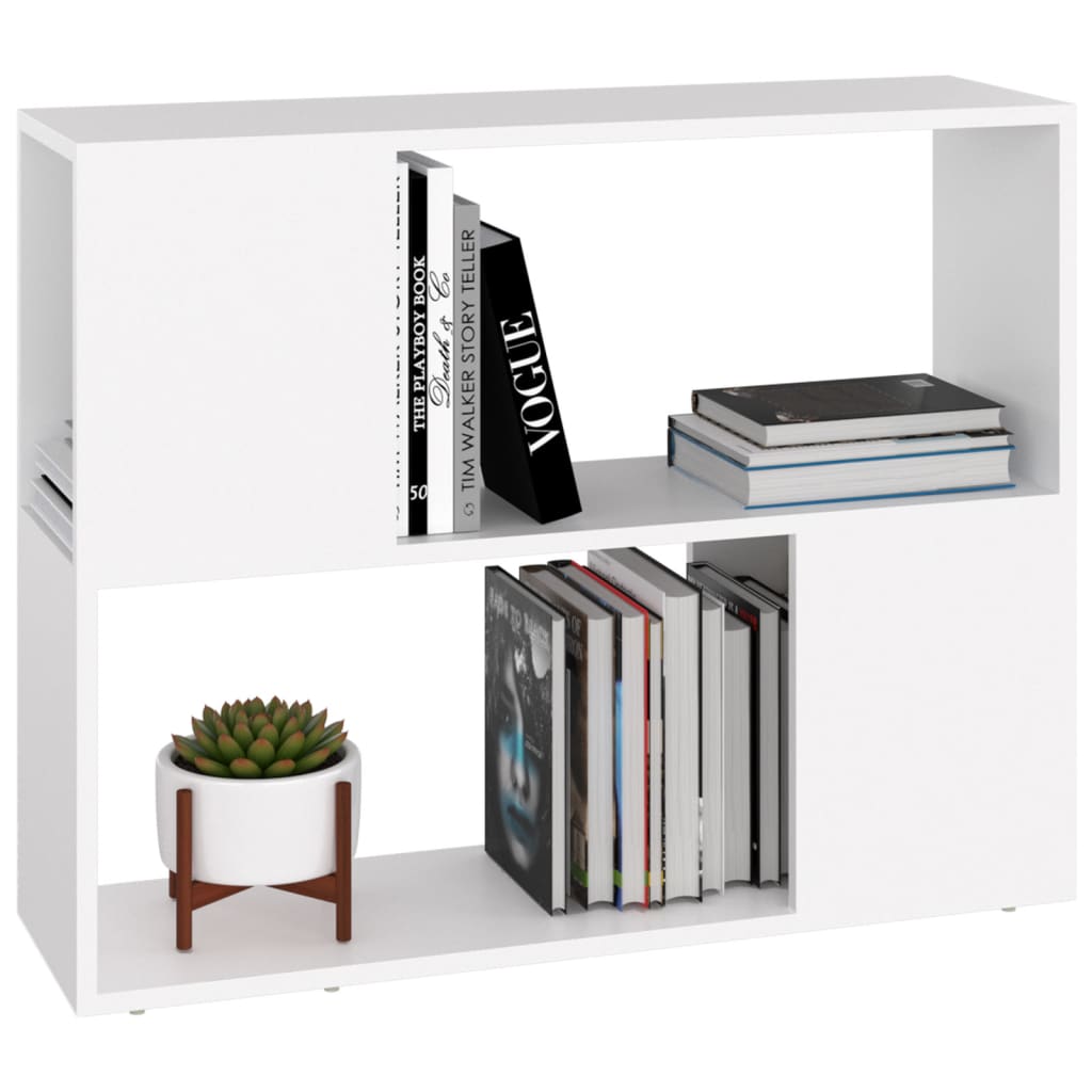 Tv-Benk Hvit 80X24X63 Cm Konstruert Tre