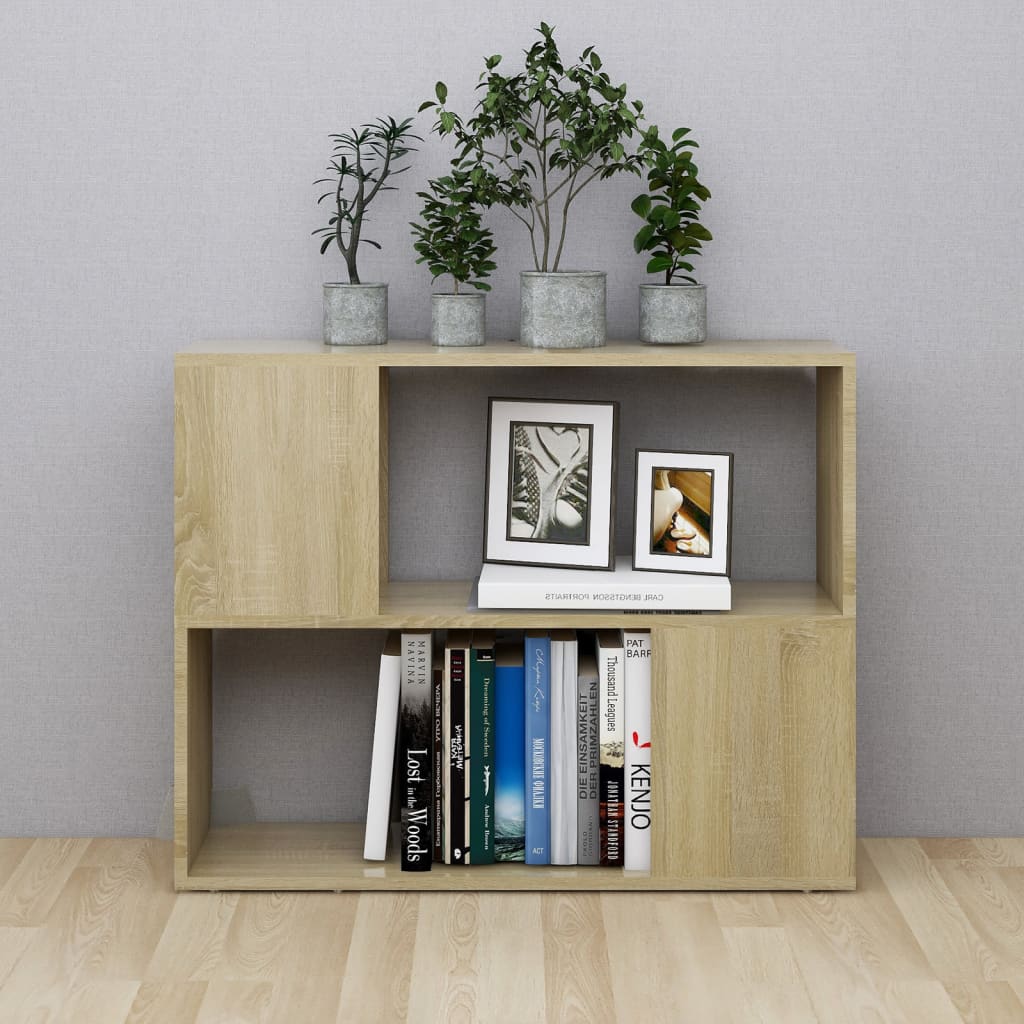 Tv-Benk Sonoma Eik 80X24X63 Cm Konstruert Tre