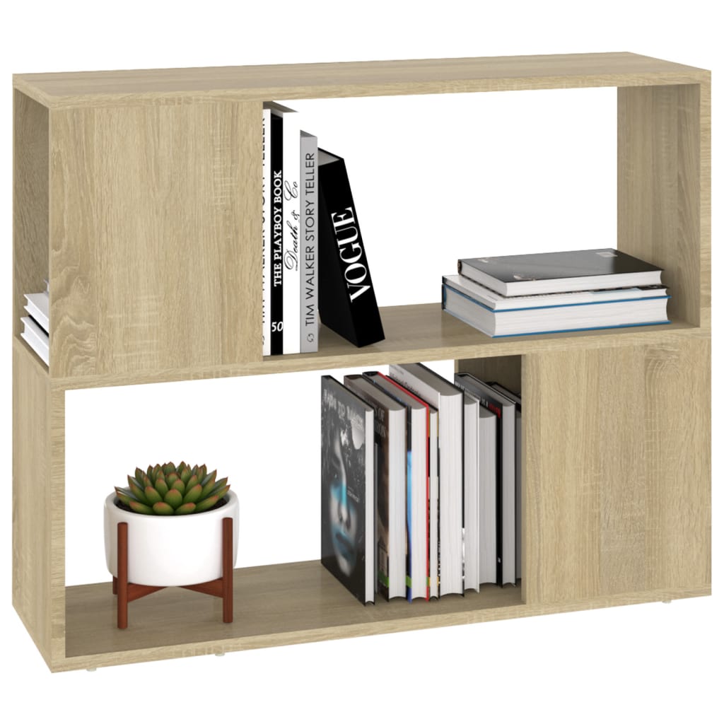 Tv-Benk Sonoma Eik 80X24X63 Cm Konstruert Tre