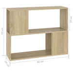 Tv-Benk Sonoma Eik 80X24X63 Cm Konstruert Tre