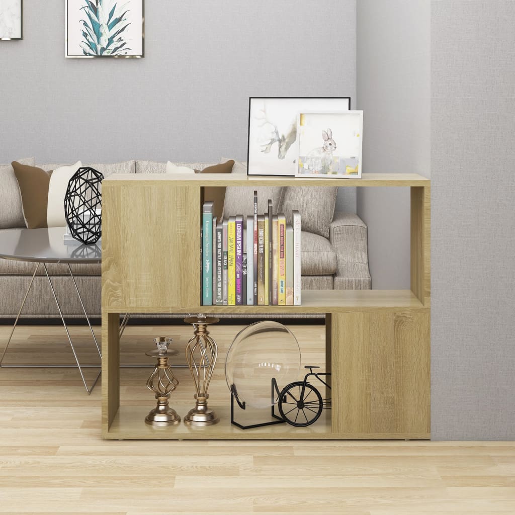 Tv-Benk Sonoma Eik 80X24X63 Cm Konstruert Tre