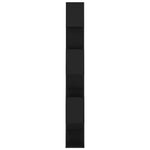 Bokhylle/Romdeler Svart 80X24X186 Cm Konstruert Tre