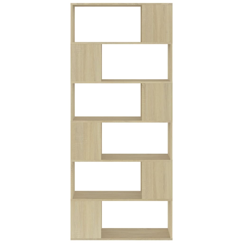 Bokhylle/Romdeler Sonoma Eik 80X24X186 Cm Konstruert Tre