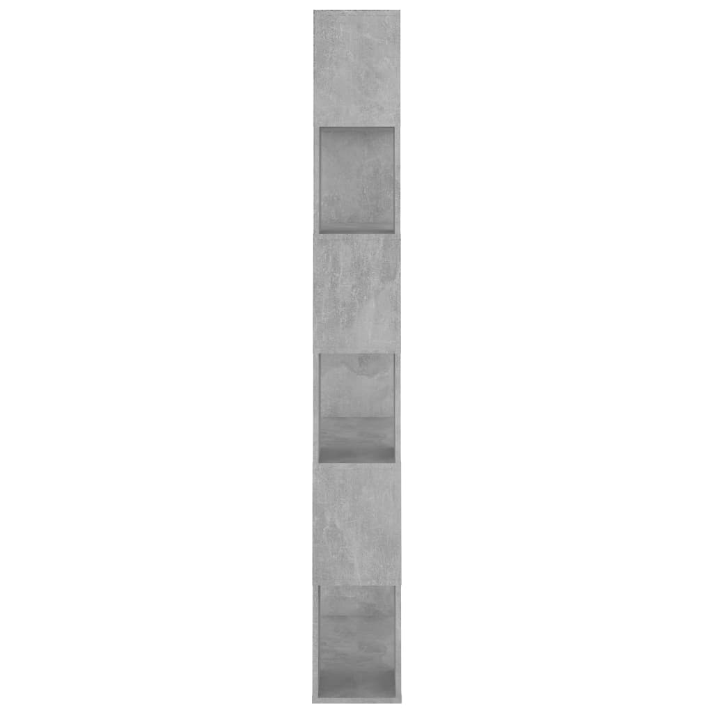 Bokhylle/Romdeler Betonggrå 80X24X186 Cm Konstruert Tre