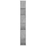Bokhylle/Romdeler Betonggrå 80X24X186 Cm Konstruert Tre