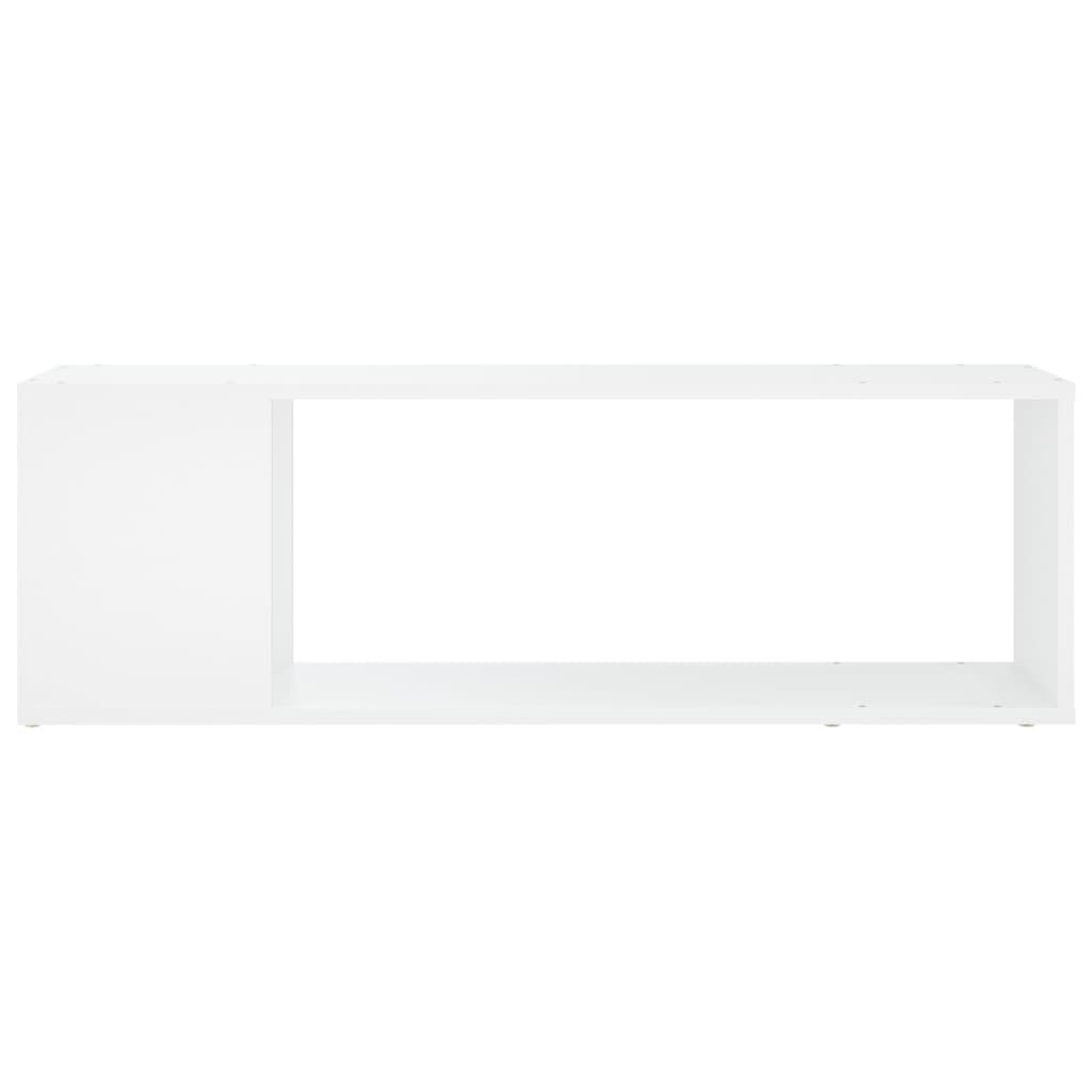 Tv-Benk Hvit 100X24X32 Cm Konstruert Tre