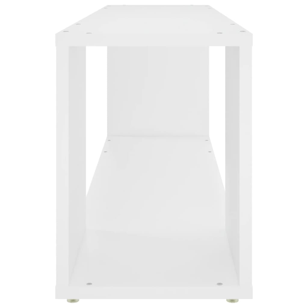 Tv-Benk Hvit 100X24X32 Cm Konstruert Tre